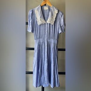 Darling 90’s Periwinkle Cottage Core Dress with Pockets